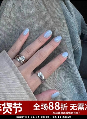 韩国estemio甲油胶新款韩系透色蓝色夏季流行色SY36