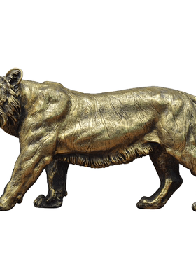 全铜东北虎摆件招财老虎家居客厅玄关电视柜装饰品乔迁新居礼品