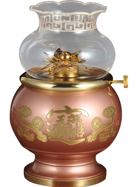 纯铜液体防风寺庙佛堂供奉酥油灯