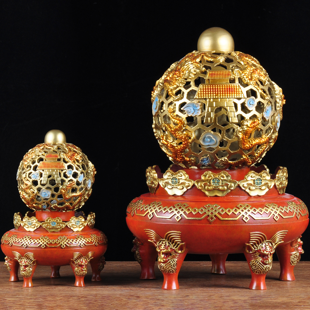 彩铜至尊乾坤鼎摆件招财聚宝盆家居客厅玄关酒柜装饰品开业礼品