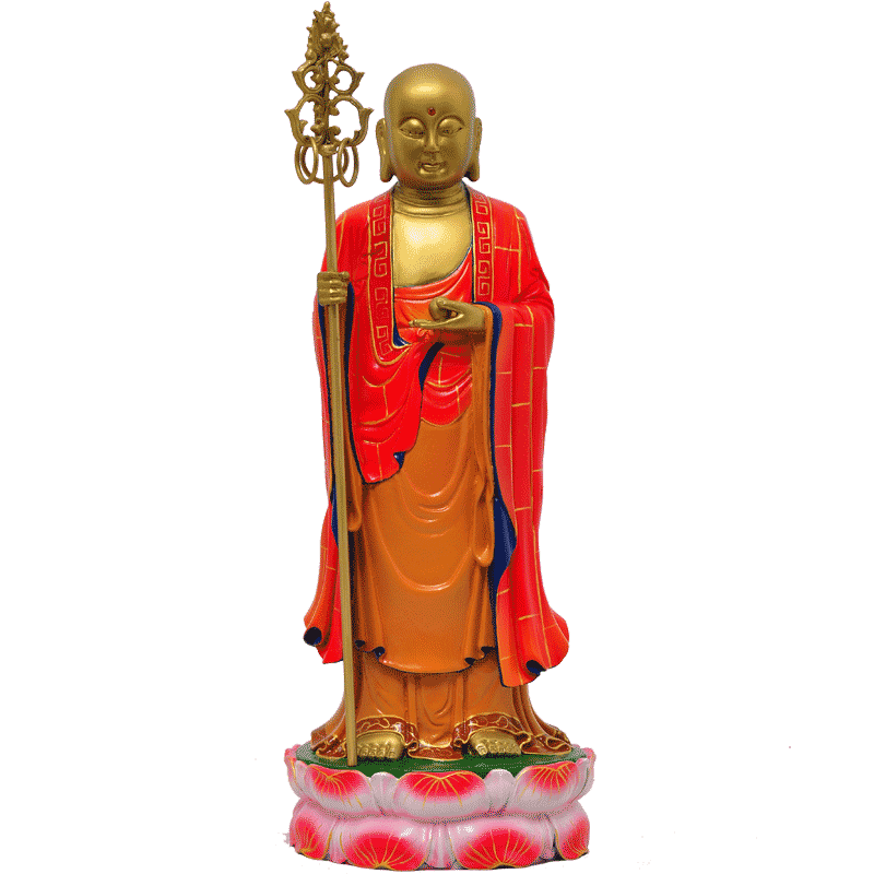 黄铜地藏王供奉佛堂菩萨工艺品