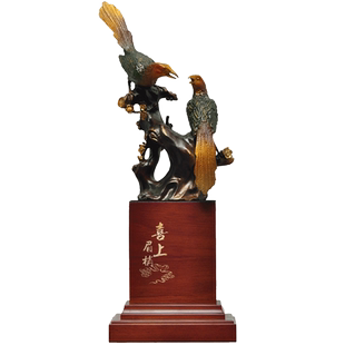 喜上眉梢摆件家居客厅装饰送闺蜜结婚礼物乔迁新居工艺品商务礼品