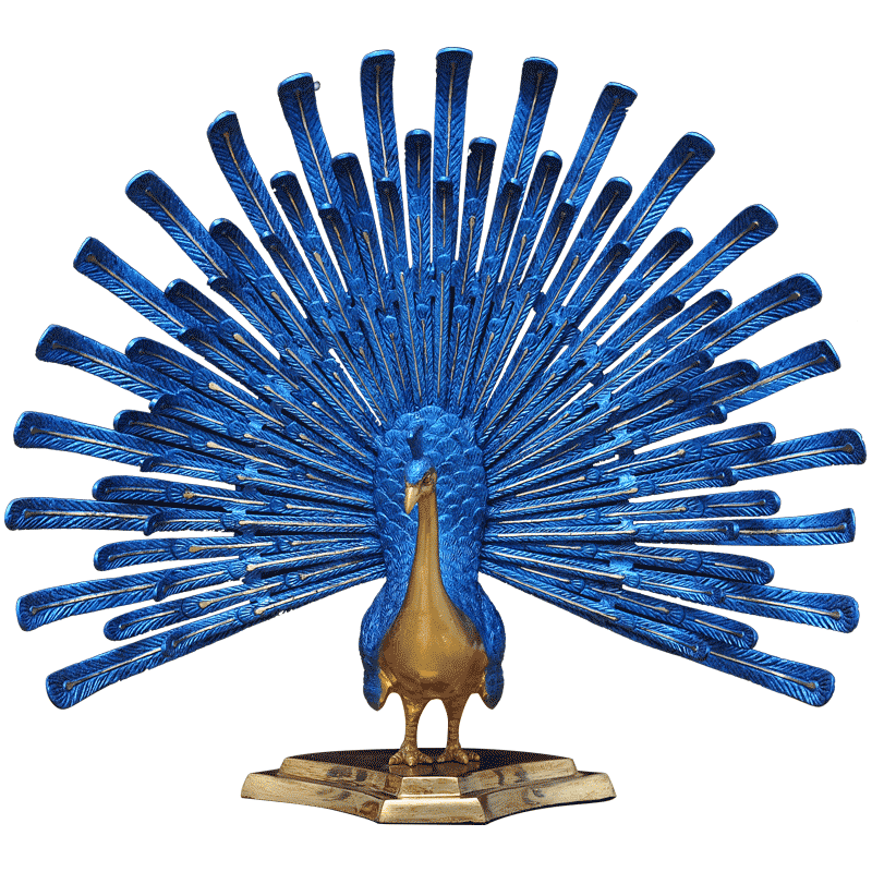 纯铜孔雀开屏书房乔迁新居礼品