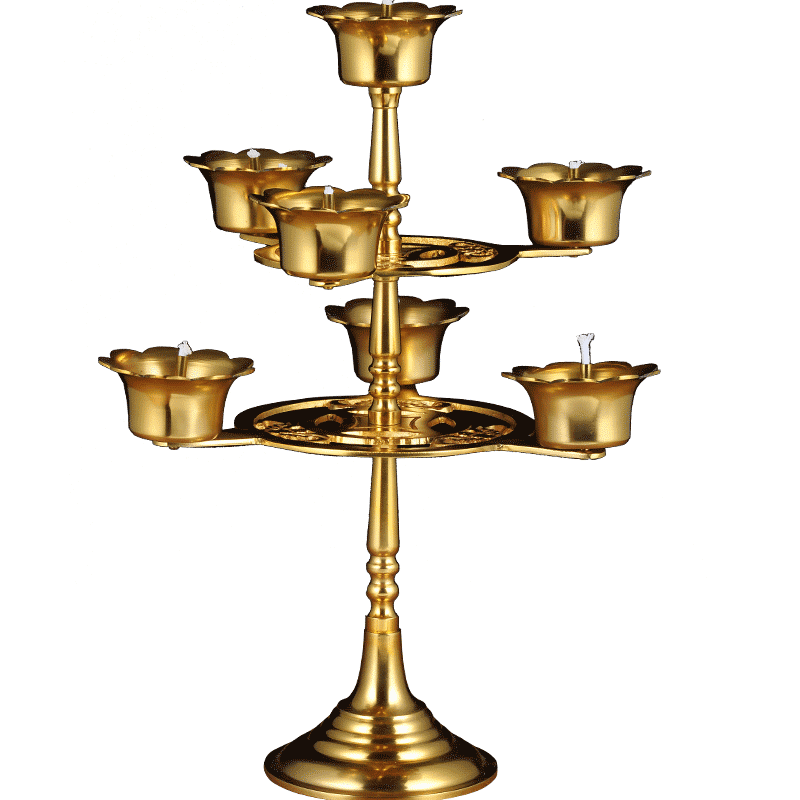 黄铜盏酥油灯灯盏九星油灯长明灯