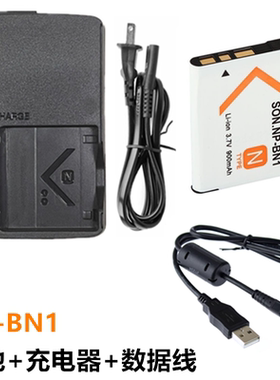 适用于索尼DSC-W530 W610 W620 W630 W690相机NP-BN1电池+充电器