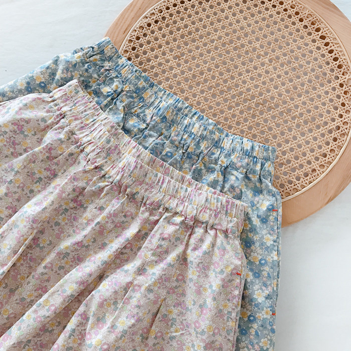 2022年春夏田园风小碎花半裙 文艺感纯棉松紧腰款式半身裙长裙