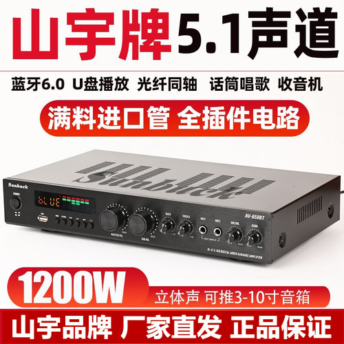 新款超薄5.1声道蓝牙功放机