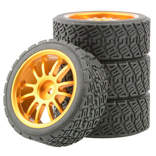 RC模型车1 10公路平跑轮胎FW06房车TT02耐磨轮胎铝合金轮毂樱花D3