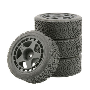 1:10房车RS4平跑轮胎FW06尼龙轮毂94123田宫TT02公路胎XV01樱花D3