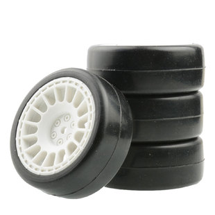 10房车ABS塑料轮毂94123平跑轮胎FW06田宫TT01耐磨XV02跑街胎D4