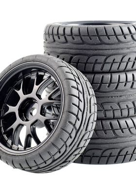 1:10竞速轮胎94123田宫TT01/TT02房车D4D3平跑轮胎FW06抓地平跑胎