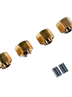 7mm六角结合器1/18黄铜联轴器厚度4/5/6毫米RC模型车改装配件1/16