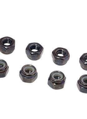 RC遥控模型车通用M4固定轮胎防滑螺母M3螺丝母尼龙防松银色加长丝