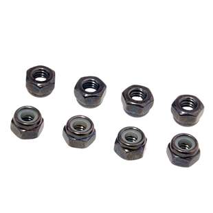 RC遥控模型车通用M4固定轮胎防滑螺母M3螺丝母尼龙防松银色加长丝