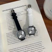 艺术生小方表女学生考试手表ins小众简约韩版 森系小巧显白 时尚