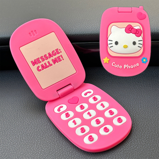 车载临时停车号码牌汽车挪车电话牌电话机停车号码牌摆件新款卡通