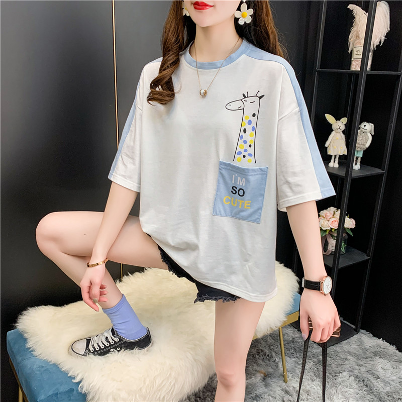 Real shot fashion summer plus plus size women's dress Jin Pang Mei Mei xianshou T-shirt short sleeve T-shirt