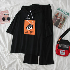 2021 real shot summer fattening plus size women's fat mm fat sister slim Capris short sleeve two piece suit