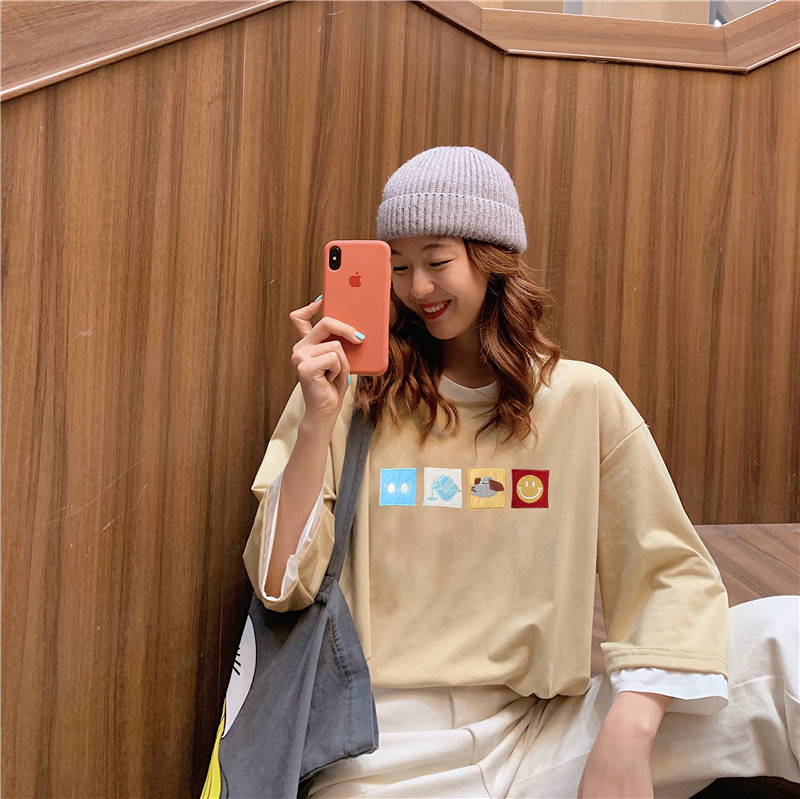 實拍潮夏季加肥加大碼女裝胖胖妹妹顯瘦上衣短袖恤