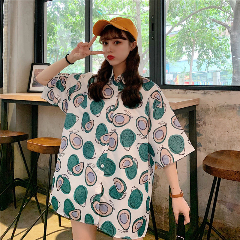 Real shot early spring new shirt for women loose and thin, versatile, Korean shirt fashion summer short sleeve