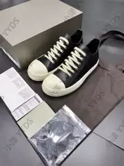 Rick Ocean Ro Independent Main Line Leather Surface Milk-Scented Sole Dark Black and White High Street Low-Top Shoes