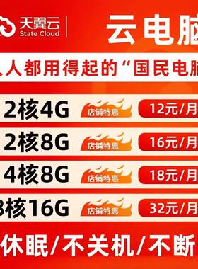 天翼云电脑直供支持月付季付年付