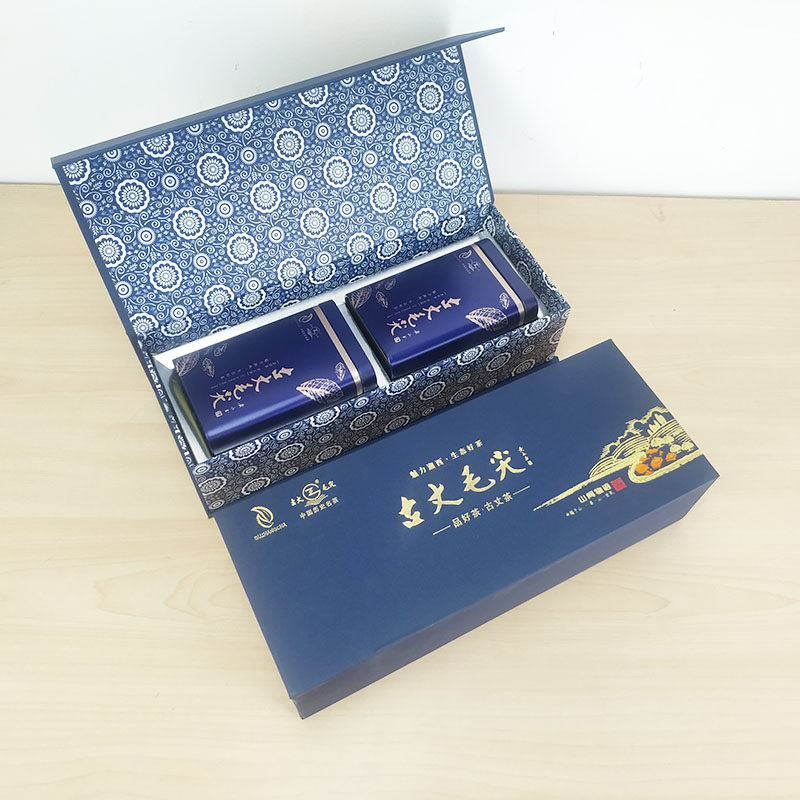 专版空礼盒古丈毛尖茶包装盒约装500g一斤装礼品茶罐高档礼盒定制