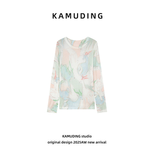 KAMUDING2026新款早春田园清新风设计师百搭套头针织衫26034H
