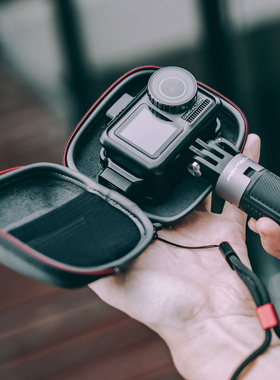 用于DJI大疆Osmo Action345pro配件PGYTECH硬壳保护套手持自拍杆