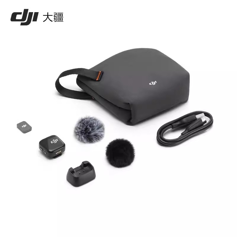 大疆DJI Mic Mini 发射器迷你无线降噪领麦克风直播vlog采访收音