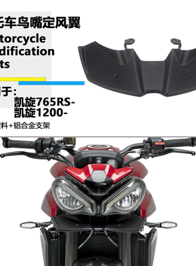 适用TRIUMPH凯旋 765RS 1200RS 车头挡泥板鸟嘴定风翼导流板改装