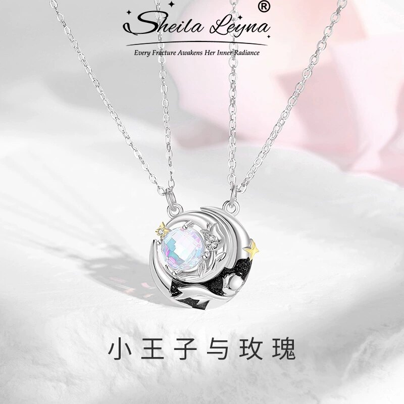 SHEILA LEYNA小王子与玫瑰情侣款项链男女一对轻奢高级感专属吊坠