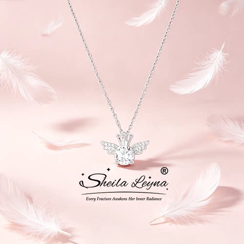 SHEILA LEYNA原创护花小天使时项链女小众轻奢送闺蜜女友生日礼物