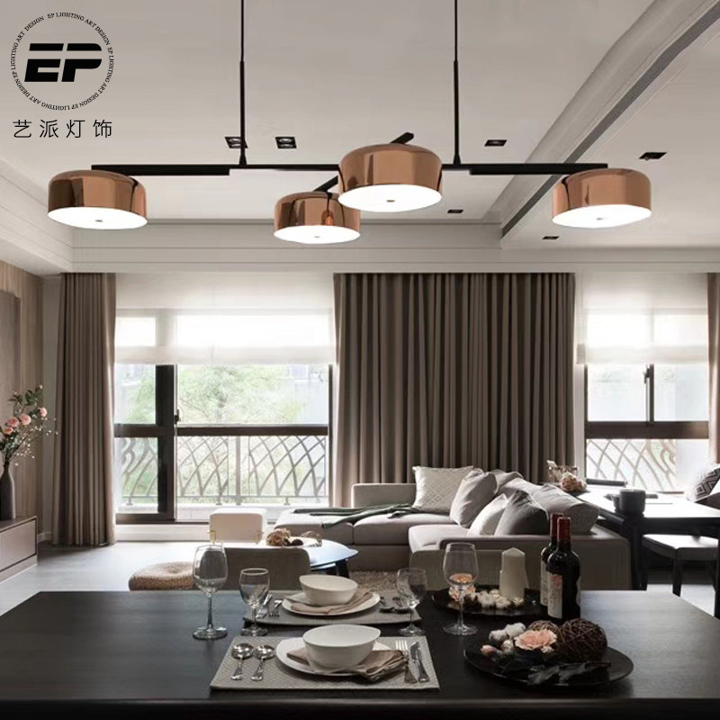 艺派灯饰北欧现代简约风格时尚样板房吧台办公室餐厅架子鼓吊灯