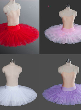 新款儿童芭蕾舞蹈演出服定制成人半身蓬蓬练功服天鹅湖TUTU硬纱裙