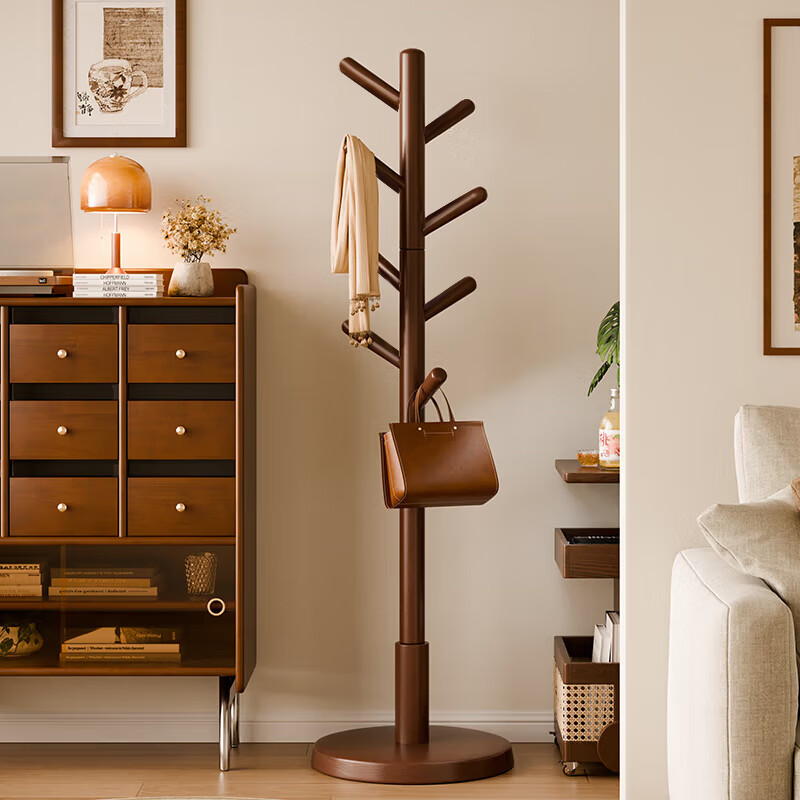 实木衣帽架落地卧室房间挂衣架