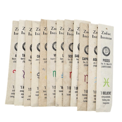 尼泊尔十二星座手工香熏香线香Nepal Lovely Zodiac Incense