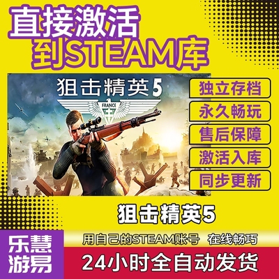 狙击精英5 steam激活码cdkey在线电脑游戏兑换码 Sniper Elite 5