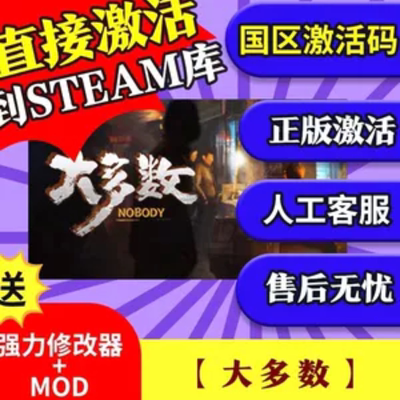 Steam 大多数Nobody正版 激活码 入库CDKey产品 全dlc赠送修改器