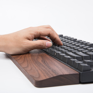 客制定制机械键盘手托掌托护腕垫手腕垫木质实木87键无线 冬珑