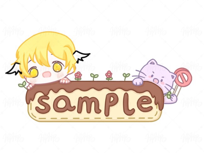 小水印幽牌模版定制可爱二次元oc人设自设约稿限时特惠白菜价