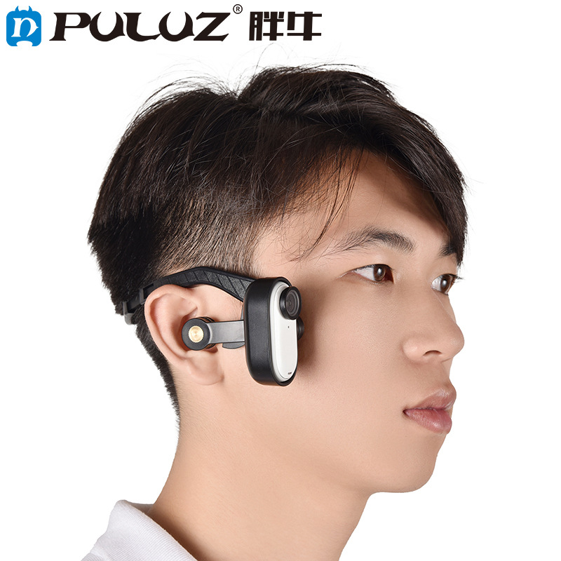 PULUZ胖牛 适用Insta360 GO3/3S运动相机头戴式第一人称挂耳支架