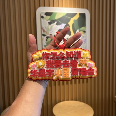 华晨宇周边原创Q版你怎么知道我要去看火星演唱会挂件应援不织布