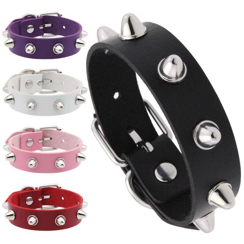 跨境欧美街拍朋克铆钉手链夜店时尚情侣饰品精美单排手环手镯手饰