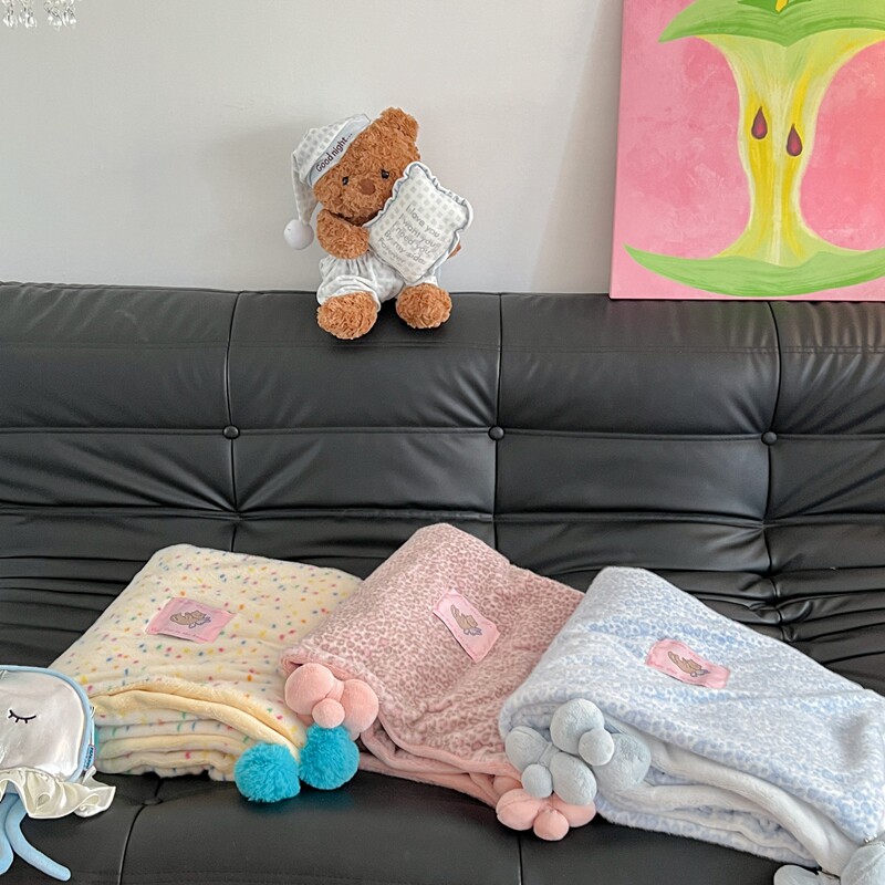 新款兔兔皮草感毛毯 秋冬加厚锁温 卧室沙发午睡轻奢保暖毯子