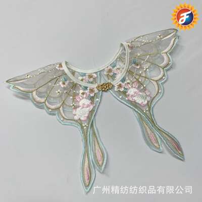 新品汉服女玉兰明制马面裙汉元素重工刺绣云肩立领春秋款夏款云肩