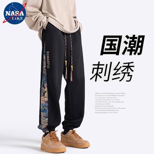 宽松潮流工装 子男生春秋季 裤 男士 束脚 NASA新款 运动休闲长裤 国潮裤