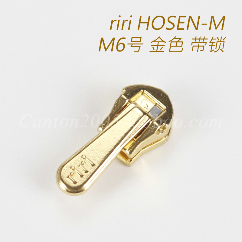 正品 瑞士riri M6 号 手动锁 金属拉头 拉锁 HOSEN 真金色