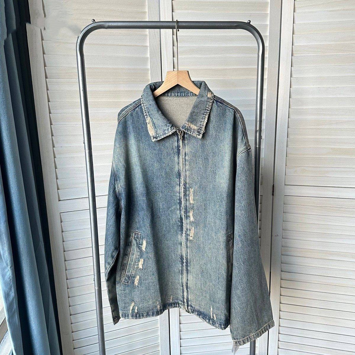 潮牌做旧磨破牛仔外套女春秋季新款拉链休闲宽松美式复古夹克上衣,女装/女士精品,短外套,淘宝优惠券,粉丝福利购,淘宝优惠卷