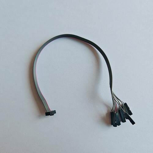 1.27IDC/FC转2.54mm 连接线 1.27转2.54杜邦排线扁平灰排线转接线